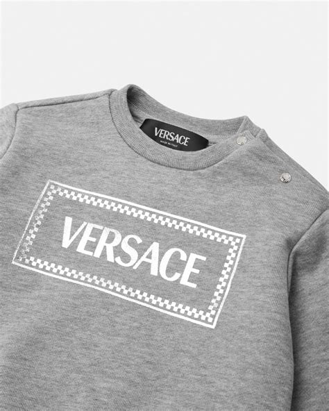 felpe versace ricamo|Felpa '90s Vintage Logo con zip .